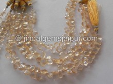 Apricot Yellow Quartz Faceted Pear Shape Beads